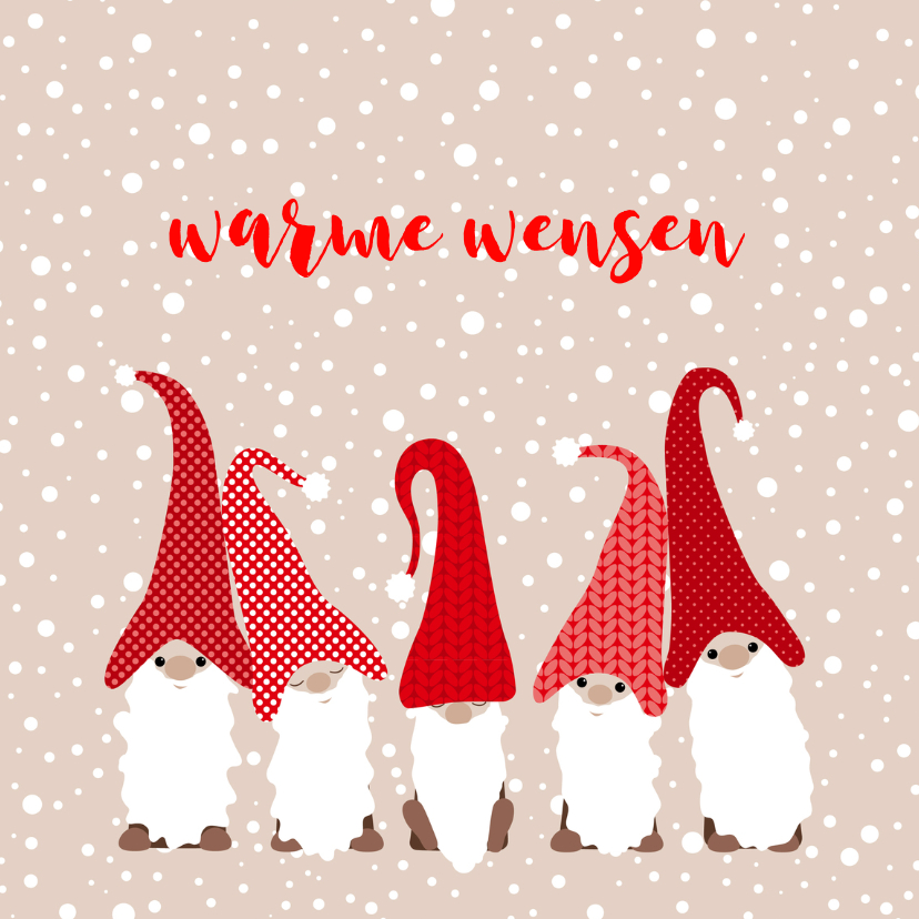 Kerstkaart kabouters - Kerstkaarten Kerstkaarten - Kerstkaart kabouters