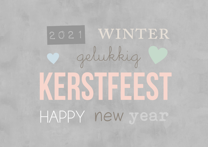 Kerstkaart kalk tekst - BC - Kerstkaarten Kerstkaarten - Kerstkaart kalk tekst - BC