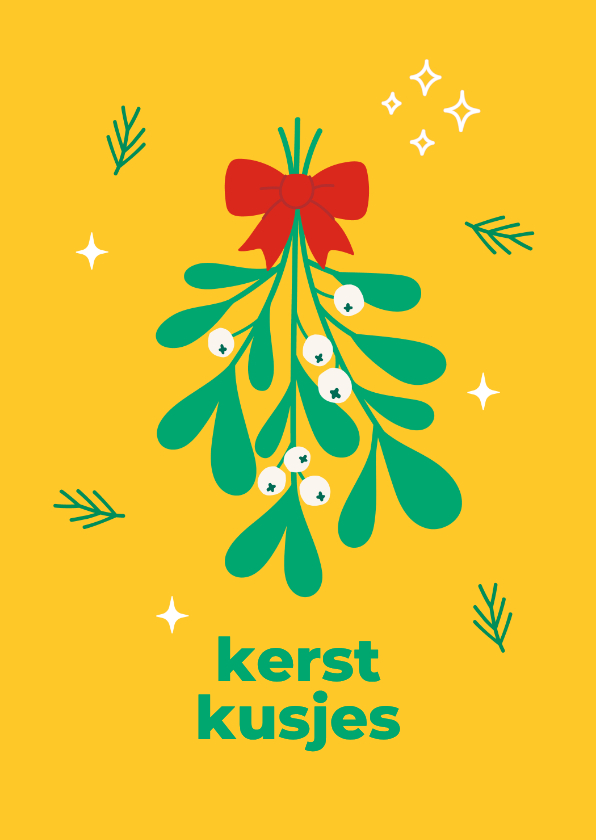 Kerstkaarten - Kerstkaart 'kerst kusjes' Ronald McDonald Kinderfonds