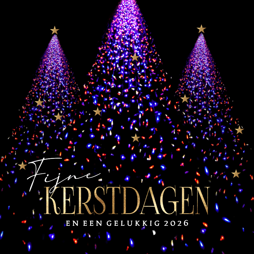 Kerstkaarten - Kerstkaart kerstbomen
