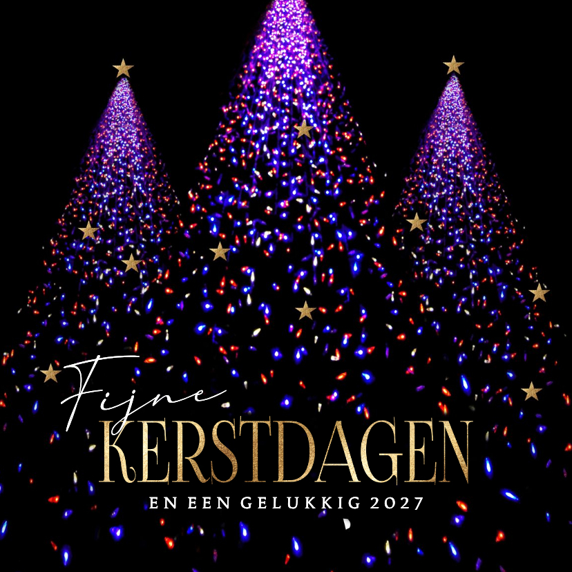 Kerstkaarten - Kerstkaart kerstbomen