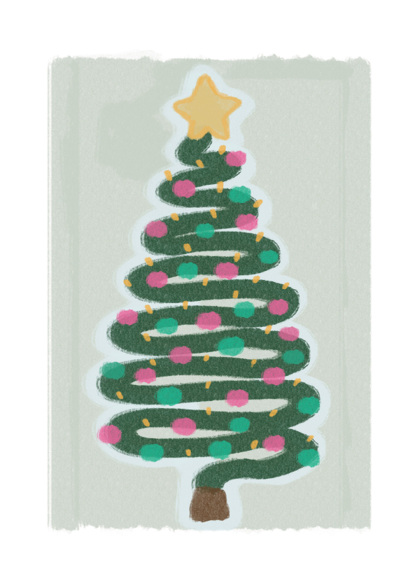 Kerstkaarten - Kerstkaart kerstboom Duchenne Parent Project 