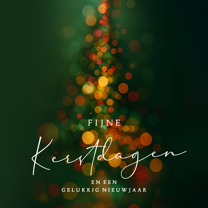Kerstkaart kerstboom licht flair - Kerstkaarten Kerstkaarten - Kerstkaart kerstboom licht flair