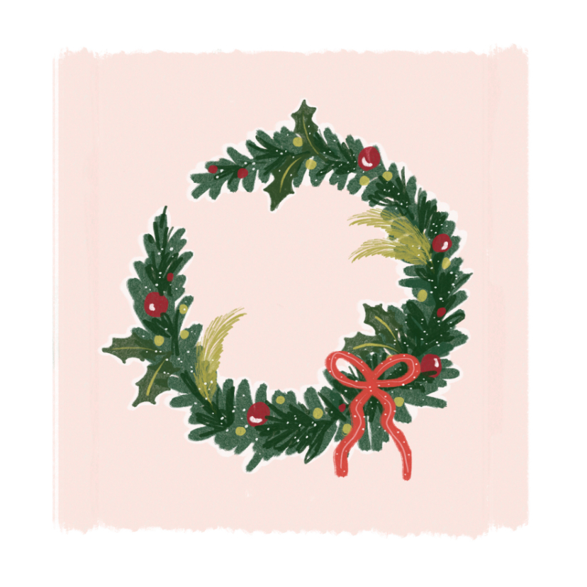 Kerstkaarten - Kerstkaart kerstkrans Duchenne Parent Project 