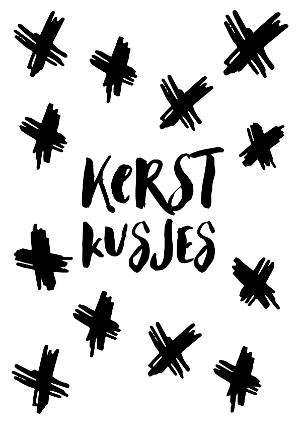 Kerstkaart Kerstkusjes - Kerstkaarten Kerstkaarten - Kerstkaart Kerstkusjes