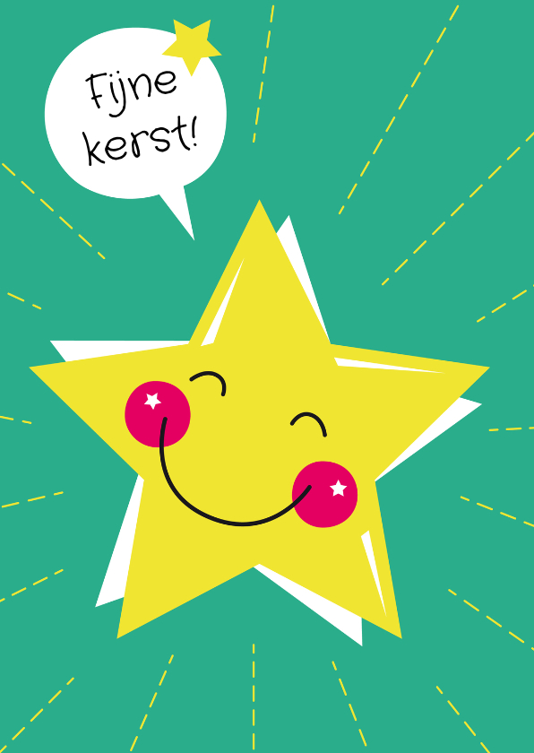 Kerstkaart-Kind-Lachende Ster-HK - Kerstkaarten Kerstkaarten - Kerstkaart-Kind-Lachende Ster-HK