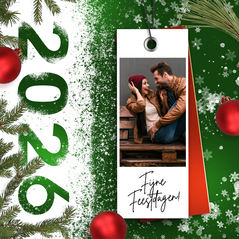 Kerstkaart label 2026 foto - Kerstkaarten Kerstkaarten - Kerstkaart label 2026 foto