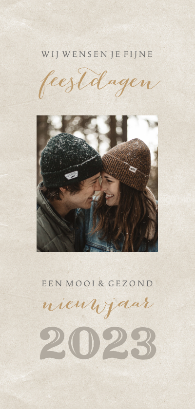 Kerstkaart langwerpig oud papier foto - Kerstkaarten Kerstkaarten - Kerstkaart langwerpig oud papier foto