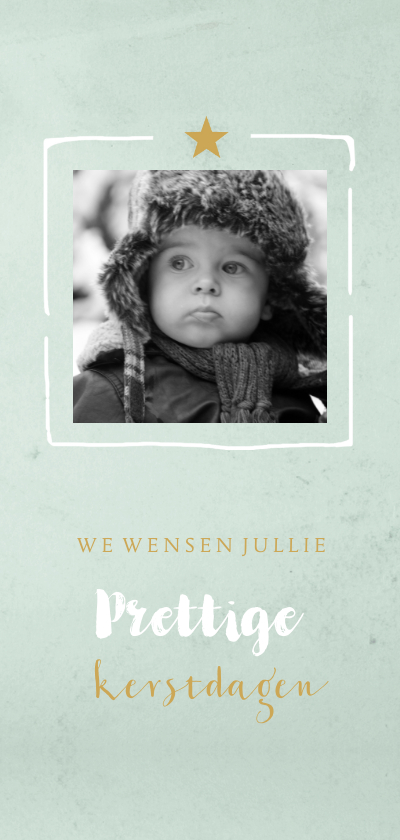 Kerstkaart langwerpig waterverf foto - BC - Kerstkaarten Kerstkaarten - Kerstkaart langwerpig waterverf foto - BC