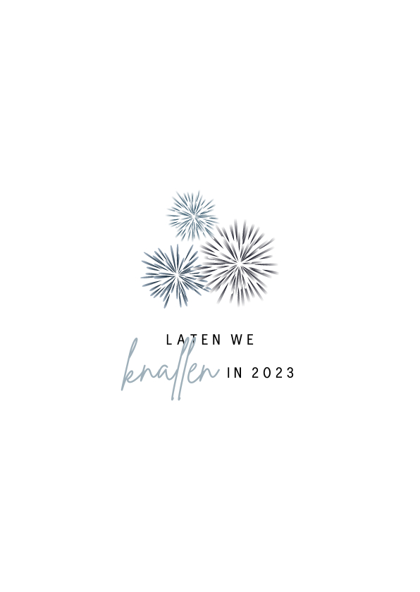Kerstkaart laten we knallen in 2023 - Kerstkaarten Kerstkaarten - Kerstkaart laten we knallen in 2023