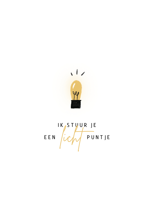 Kerstkaart lichtpuntje met klein lampje - Kerstkaarten Kerstkaarten - Kerstkaart lichtpuntje met klein lampje