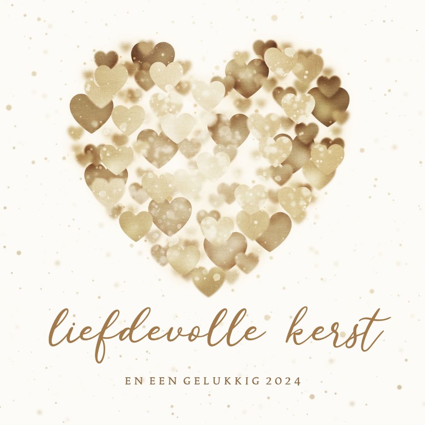 Kerstkaart liefdevolle kerst hart van hartjes - Kerstkaarten Kerstkaarten - Kerstkaart liefdevolle kerst hart van hartjes
