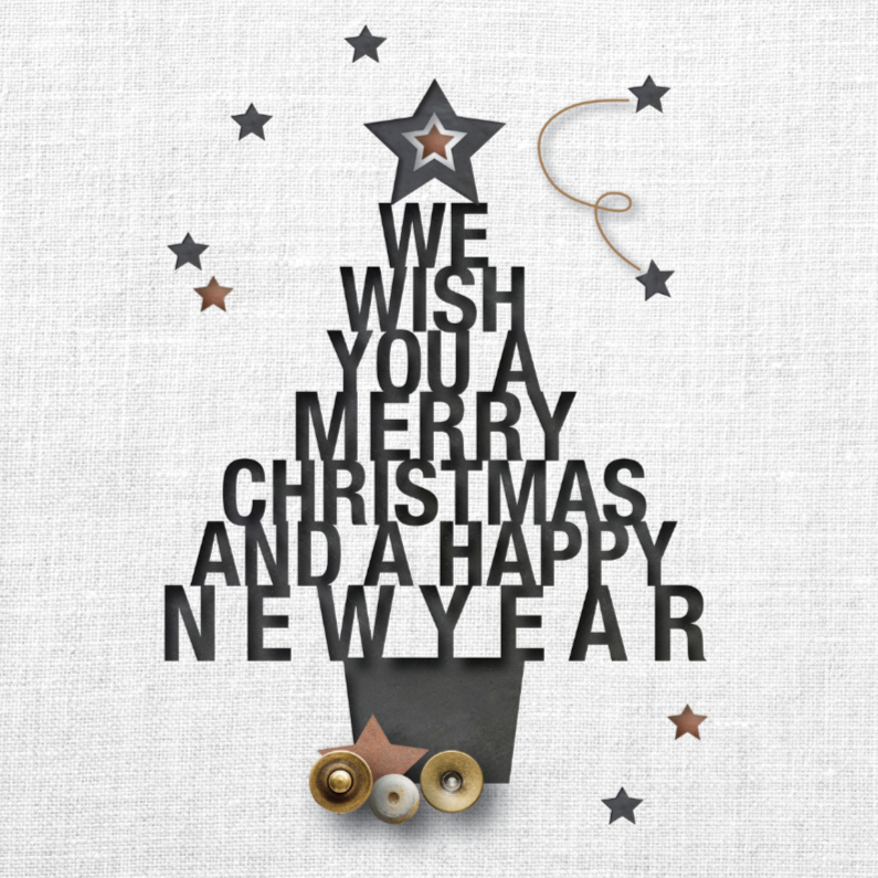 kerstkaart - linnenprint - Kerstkaarten Kerstkaarten - kerstkaart - linnenprint