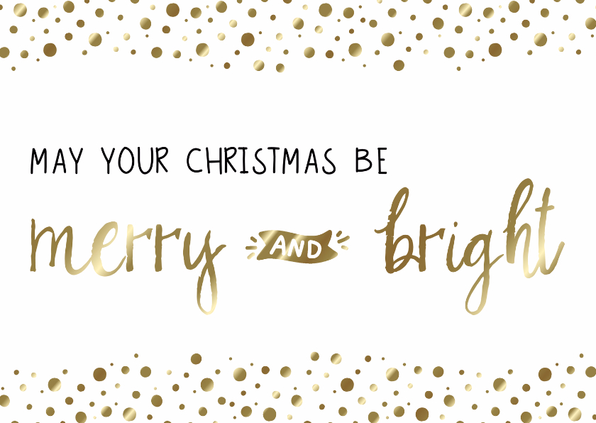 Kerstkaart "Merry and bright" - WW - Kerstkaarten Kerstkaarten - Kerstkaart "Merry and bright" - WW