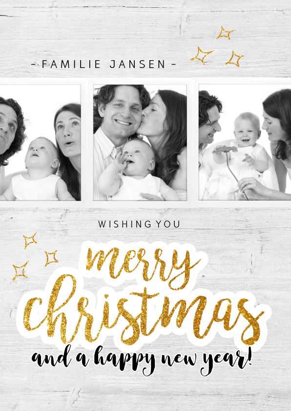 Kerstkaart - merry christmas eigen foto's - Kerstkaarten Kerstkaarten - Kerstkaart - merry christmas eigen foto's