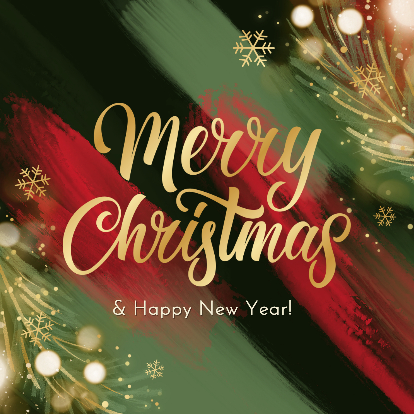 Kerstkaart merry christmas verf abstract lichtjes sneeuw - Kerstkaarten Kerstkaarten - Kerstkaart merry christmas verf abstract lichtjes sneeuw