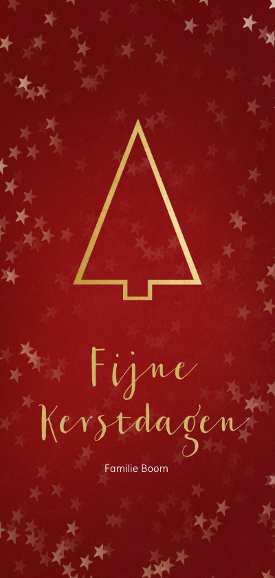 Kerstkaart met een gouden kerstboom - Een gouden kerst - Kerstkaarten Kerstkaarten - Kerstkaart met een gouden kerstboom - Een gouden kerst