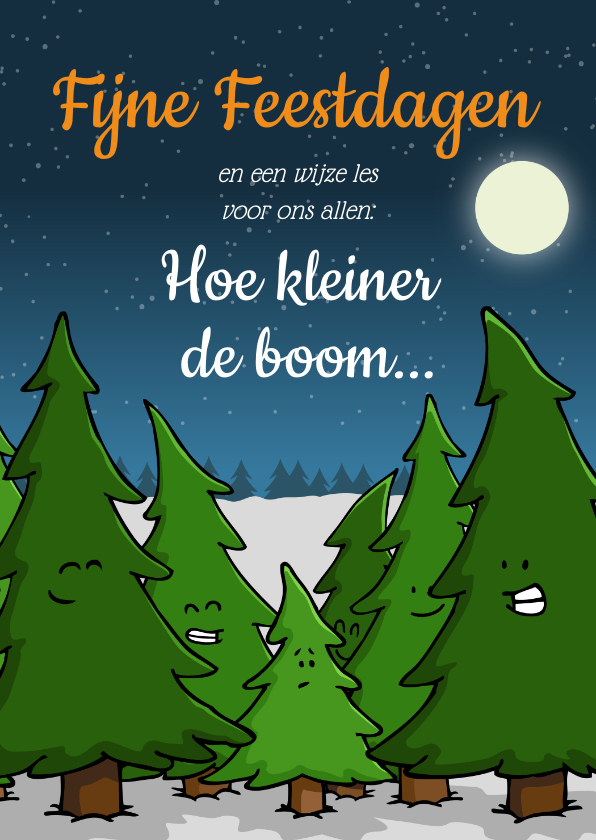 Kerstkaarten - Kerstkaart met een wijze les