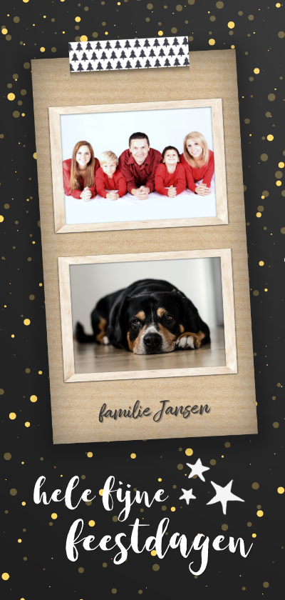 Kerstkaart met foto langwerpig - Kerstkaarten Kerstkaarten - Kerstkaart met foto langwerpig