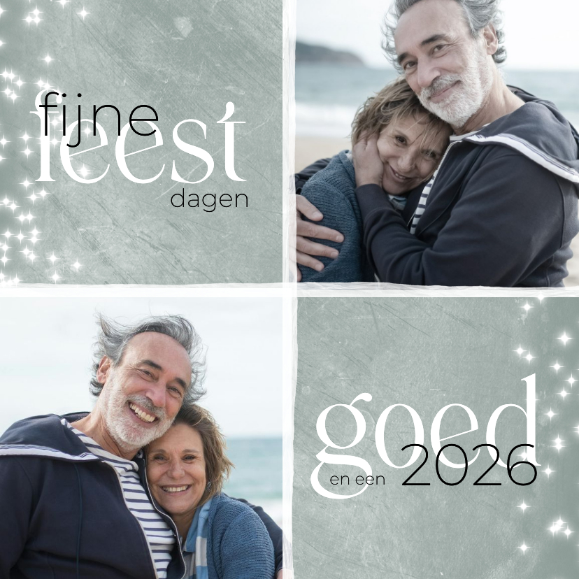 Kerstkaarten - Kerstkaart met twee foto's 2026-2027