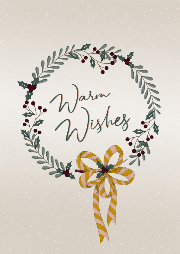 Kerstkaarten - Kerstkaart met winterse krans