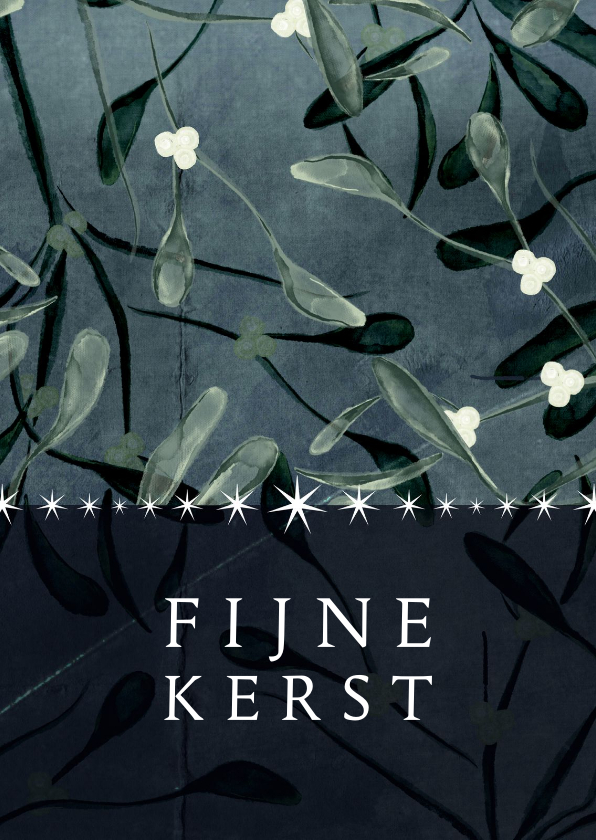 Kerstkaart modern 2022-2023 met Mistletoe - Kerstkaarten Kerstkaarten - Kerstkaart modern 2022-2023 met Mistletoe