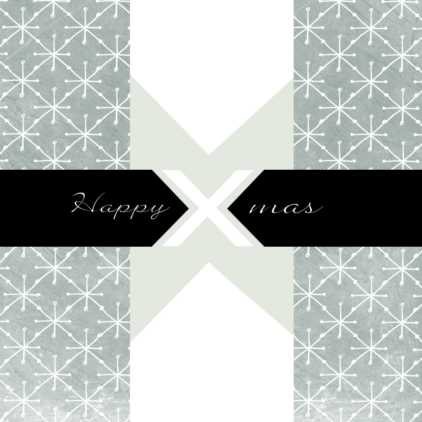 Kerstkaart modern Happy Xmas, 2020 - Kerstkaarten Kerstkaarten - Kerstkaart modern Happy Xmas, 2020