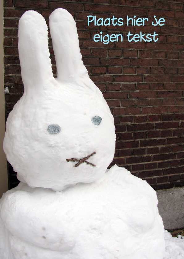 Kerstkaart Nijntje Sneeuwpop - Kerstkaarten Kerstkaarten - Kerstkaart Nijntje Sneeuwpop