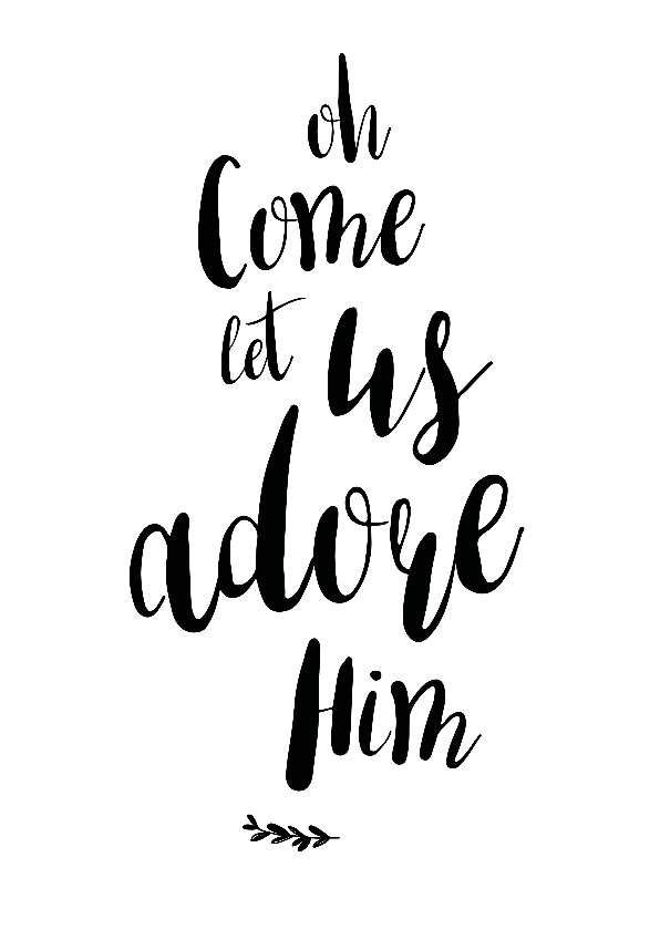 Kerstkaart - Oh come let us adore Him! - Kerstkaarten Kerstkaarten - Kerstkaart - Oh come let us adore Him!