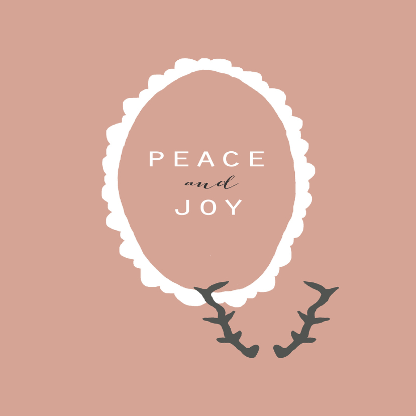 Kerstkaart Peace and Joy - Kerstkaarten Kerstkaarten - Kerstkaart Peace and Joy