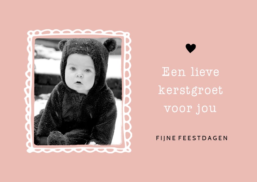 Kerstkaart quote lieve kerstgroet fotolijstje - Kerstkaarten Kerstkaarten - Kerstkaart quote lieve kerstgroet fotolijstje