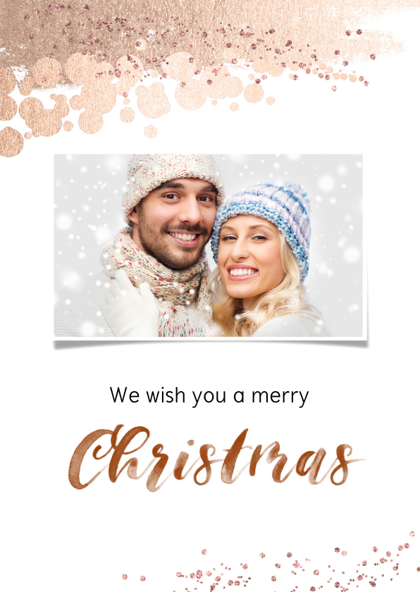 Kerstkaart recht met eigen foto - Kerstkaarten Kerstkaarten - Kerstkaart recht met eigen foto