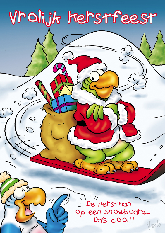 Kerstkaart Rocco Snowboard - RN - Kerstkaarten Kerstkaarten - Kerstkaart Rocco Snowboard - RN