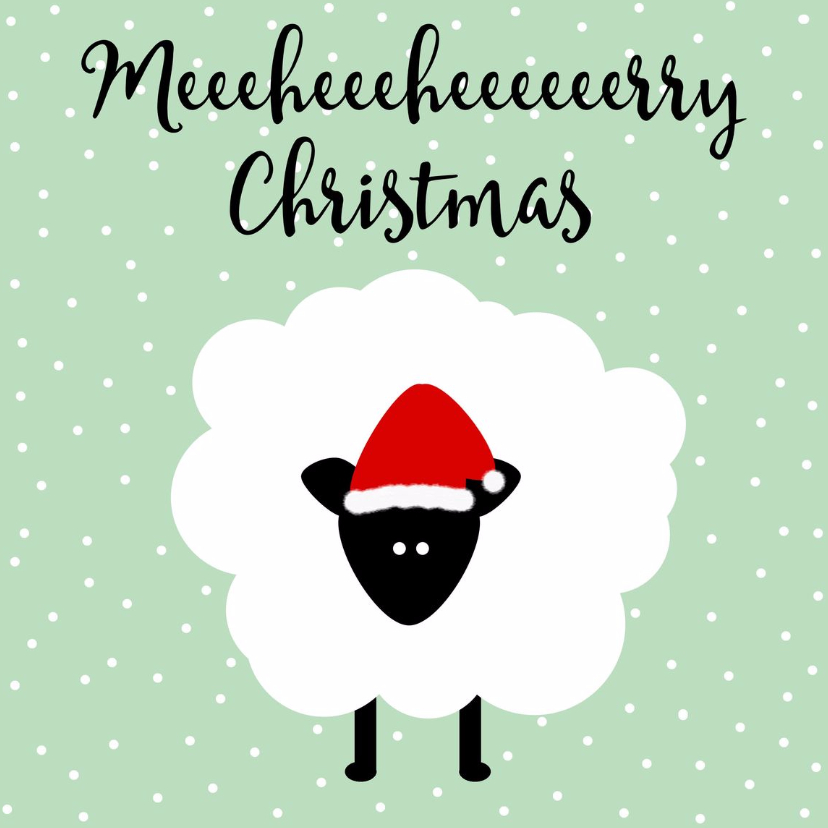 Kerstkaart Schaap - WW - Kerstkaarten Kerstkaarten - Kerstkaart Schaap - WW
