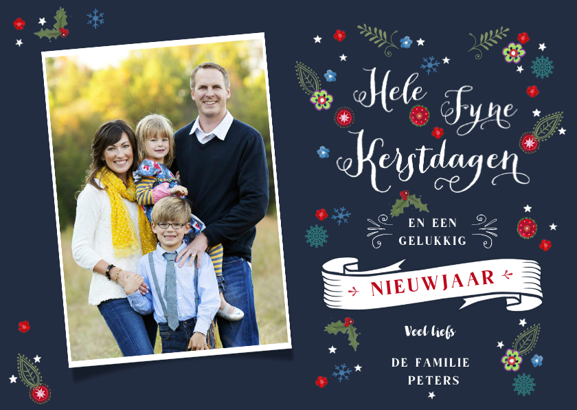 Kerstkaart schoolbord vrolijk - Kerstkaarten Kerstkaarten - Kerstkaart schoolbord vrolijk