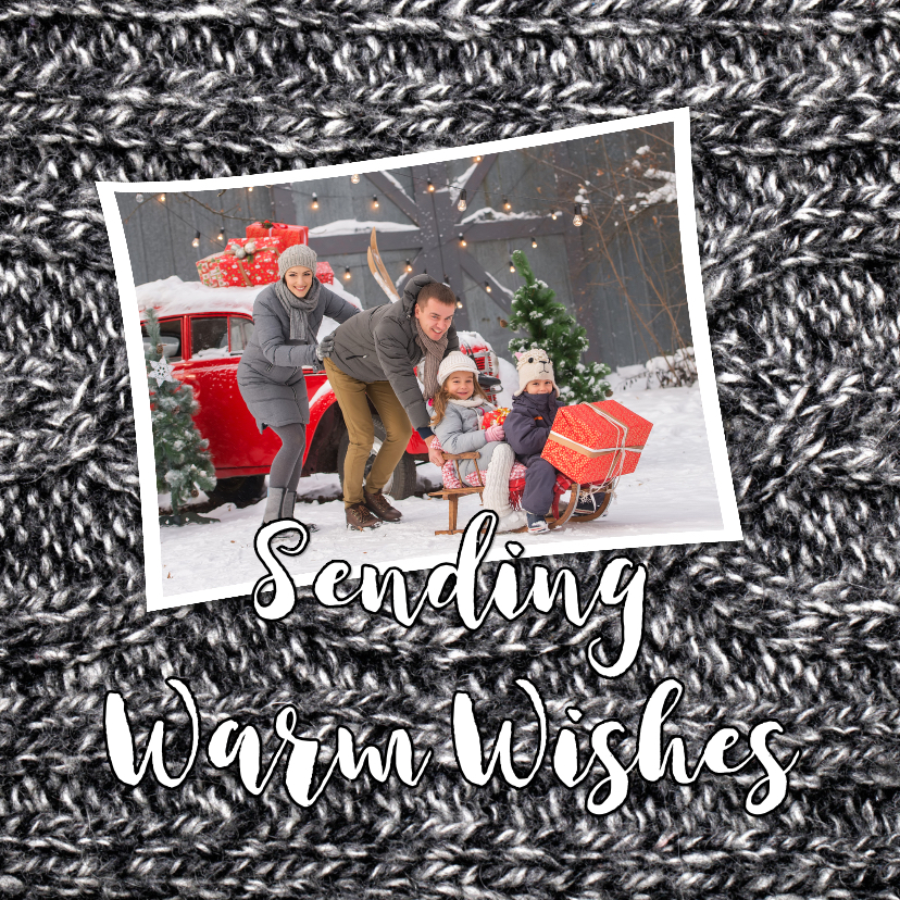Kerstkaart grappig Sending Warm Wishes Grey - Kerstkaarten Kerstkaarten - Kerstkaart grappig Sending Warm Wishes Grey