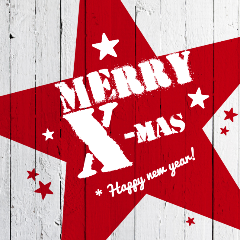 Kerstkaart_Ster_hout_Rood - Kerstkaarten Kerstkaarten - Kerstkaart_Ster_hout_Rood