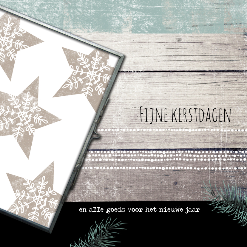 Kerstkaart sterren fijne kerstdagen - Kerstkaarten Kerstkaarten - Kerstkaart sterren fijne kerstdagen