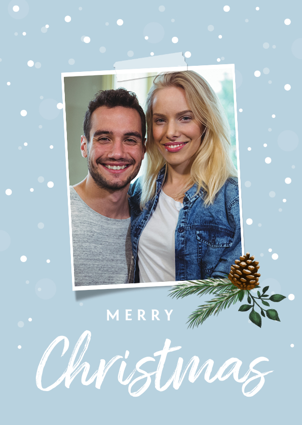 Kerstkaart stijlvol winter met foto - Kerstkaarten Kerstkaarten - Kerstkaart stijlvol winter met foto