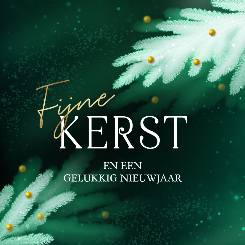 Kerstkaarten - Kerstkaart stijlvolle kersttakken kerstsfeer