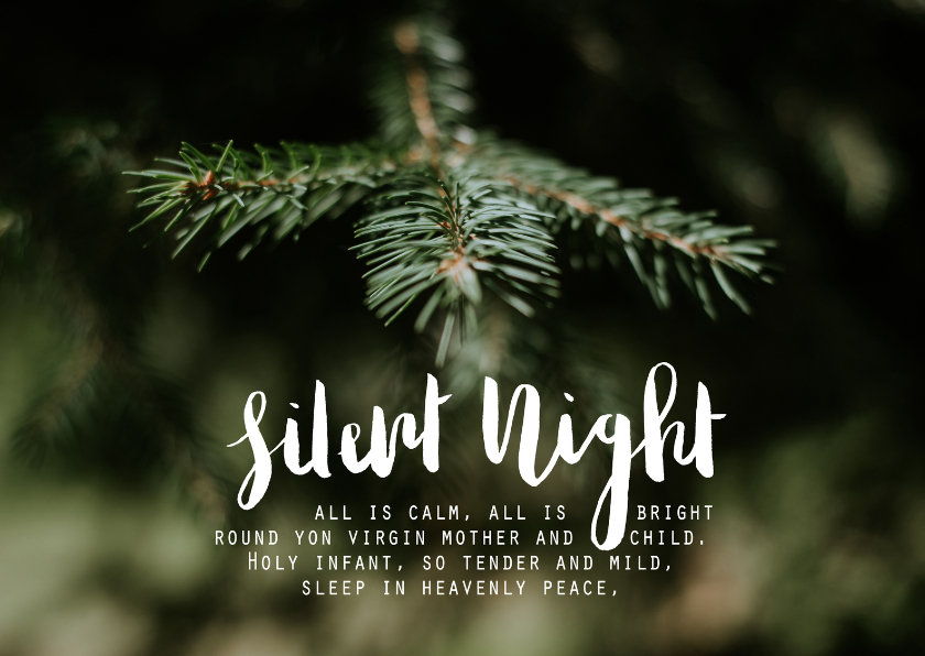 Kerstkaart stille nacht - HM - Kerstkaarten Kerstkaarten - Kerstkaart stille nacht - HM