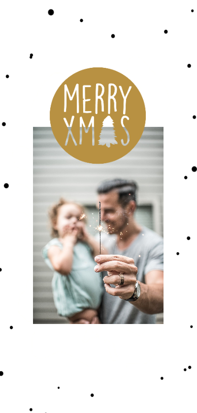 Kerstkaart stip en boom - HM - Kerstkaarten Kerstkaarten - Kerstkaart stip en boom - HM