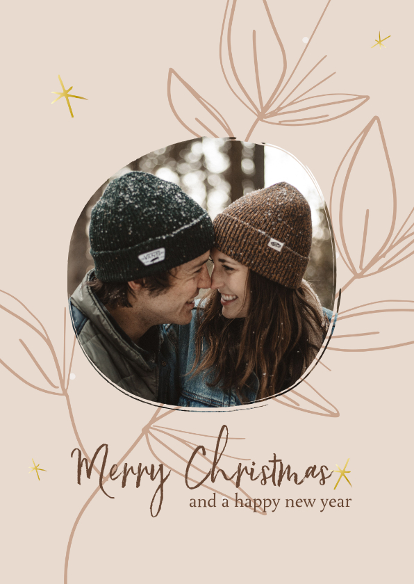Kerstkaart takjes ster - Kerstkaarten Kerstkaarten - Kerstkaart takjes ster