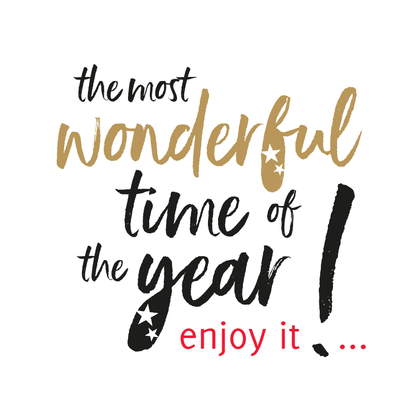 Kerstkaart the most wonderful time - Kerstkaarten Kerstkaarten - Kerstkaart the most wonderful time