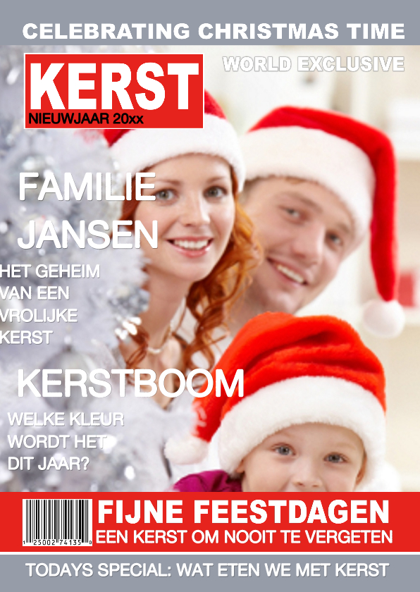 Kerstkaart Tijdschrift Kerst - Kerstkaarten Kerstkaarten - Kerstkaart Tijdschrift Kerst