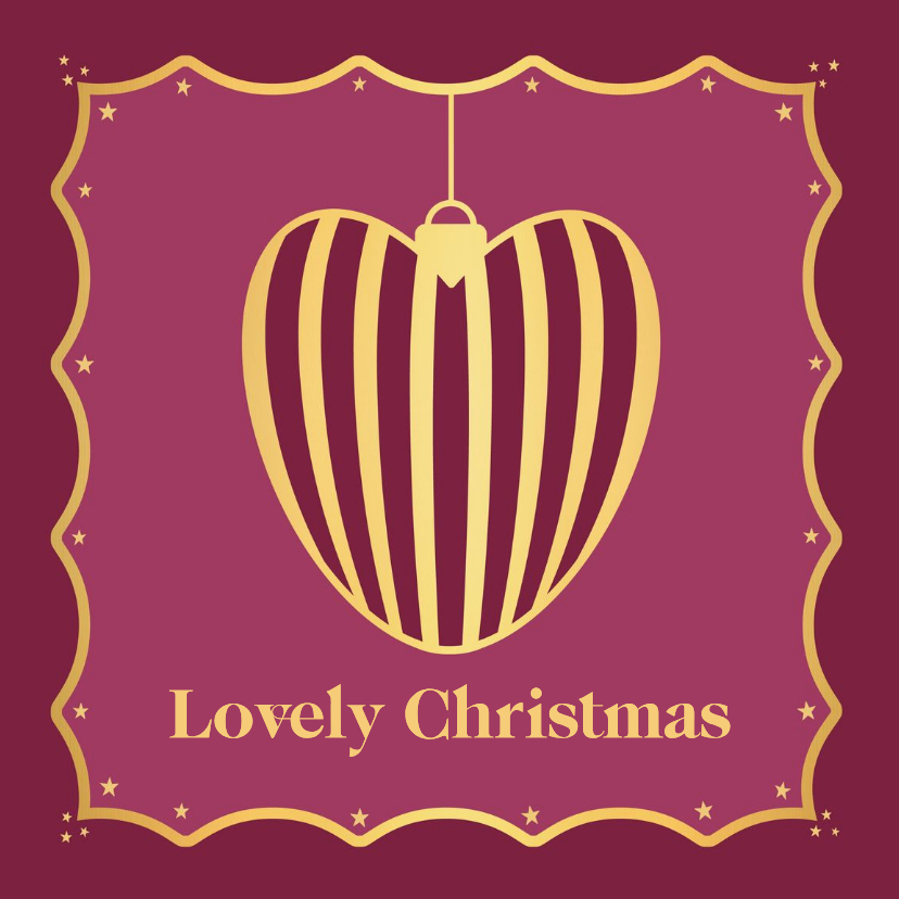 Kerstkaart trendy chique roze en goud - Kerstkaarten Kerstkaarten - Kerstkaart trendy chique roze en goud
