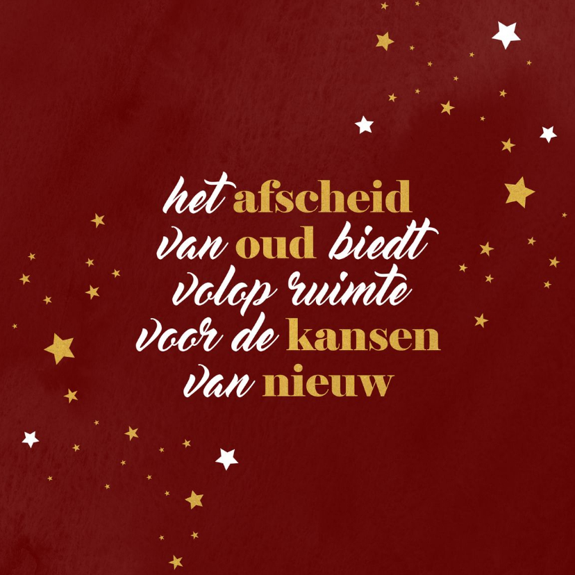 Kerstkaart verhuizing van oud naar nieuw - Kerstkaarten Kerstkaarten - Kerstkaart verhuizing van oud naar nieuw