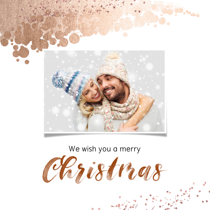 Kerstkaart vierkant met foto - Kerstkaarten Kerstkaarten - Kerstkaart vierkant met foto