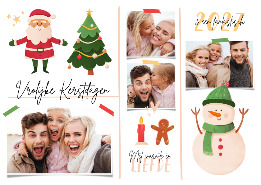 kerstkaart vrolijk kerstillustraties foto kerstman kerstboom - Kerstkaarten Kerstkaarten - kerstkaart vrolijk kerstillustraties foto kerstman kerstboom