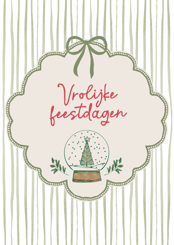 Kerstkaart vrolijke feestdagen kerstwens - Kerstkaarten Kerstkaarten - Kerstkaart vrolijke feestdagen kerstwens